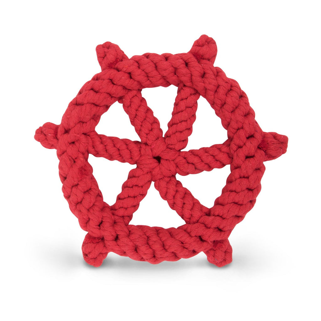 HARRY BARKER | Cotton Ship's Wheel Toy Red Toys HARRY BARKER   