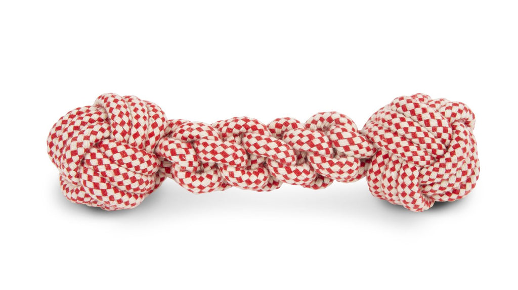 HARRY BARKER | Skipper Rope Toy in Red and White Toys HARRY BARKER   