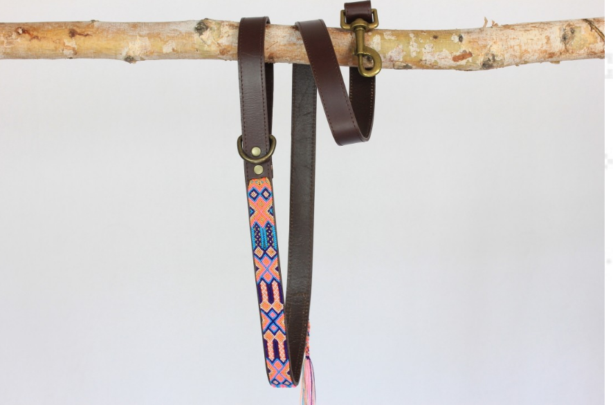 HEKA PET | Coral Woven Leather Leash lead HEKA PET   