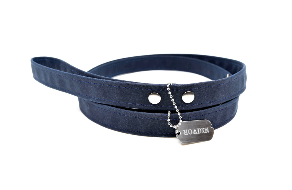 HOADIN | Waxed Canvas Leash in Midnight (FINAL SALE) Collar HOADIN   