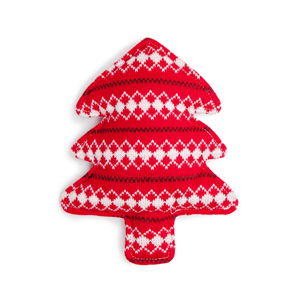 HOLIDAY HOUNDS | Sweater Knit Tree Toy in Red Argyle Toys HOLIDAY HOUNDS   
