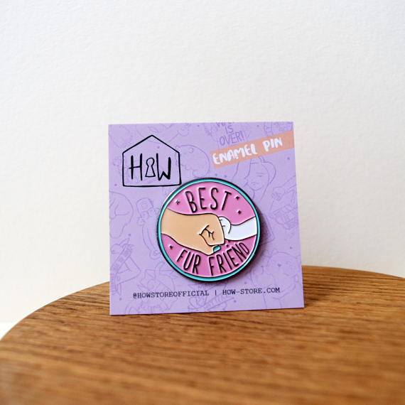 HOUSE OF WONDERLAND | Best Fur Friends Enamel Pin Human HOUSE OF WONDERLAND   