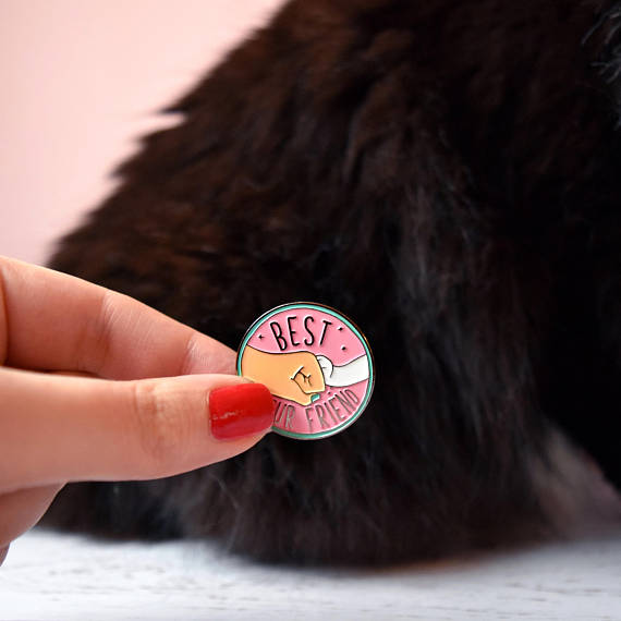 HOUSE OF WONDERLAND | Best Fur Friends Enamel Pin Human HOUSE OF WONDERLAND   