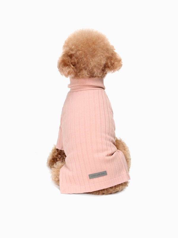 HUTS & BAY | Knit Collar Shirt in Pink Apparel HUTS & BAY   