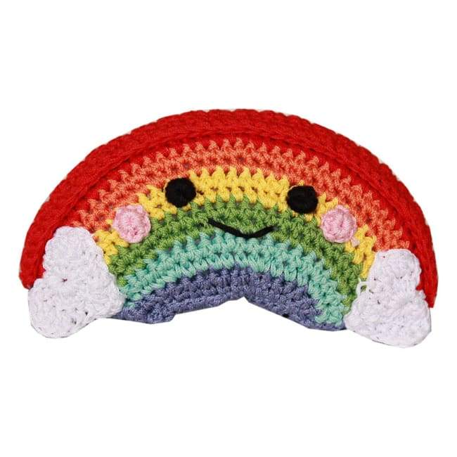 Happy Rainbow Organic Knit Dog Toy Play KNIT KNACKS   