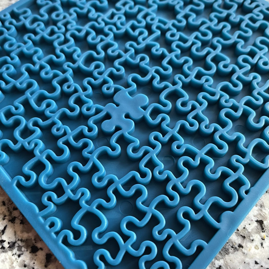 Jigsaw Design Dog Lick Mat (Made in the USA) Eat SODA PUP   