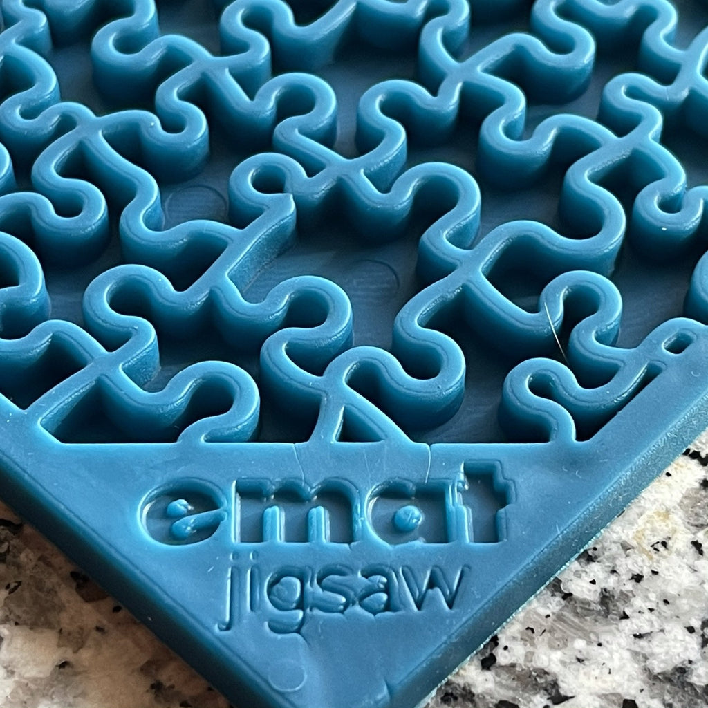Jigsaw Design Dog Lick Mat (Made in the USA) Eat SODA PUP   