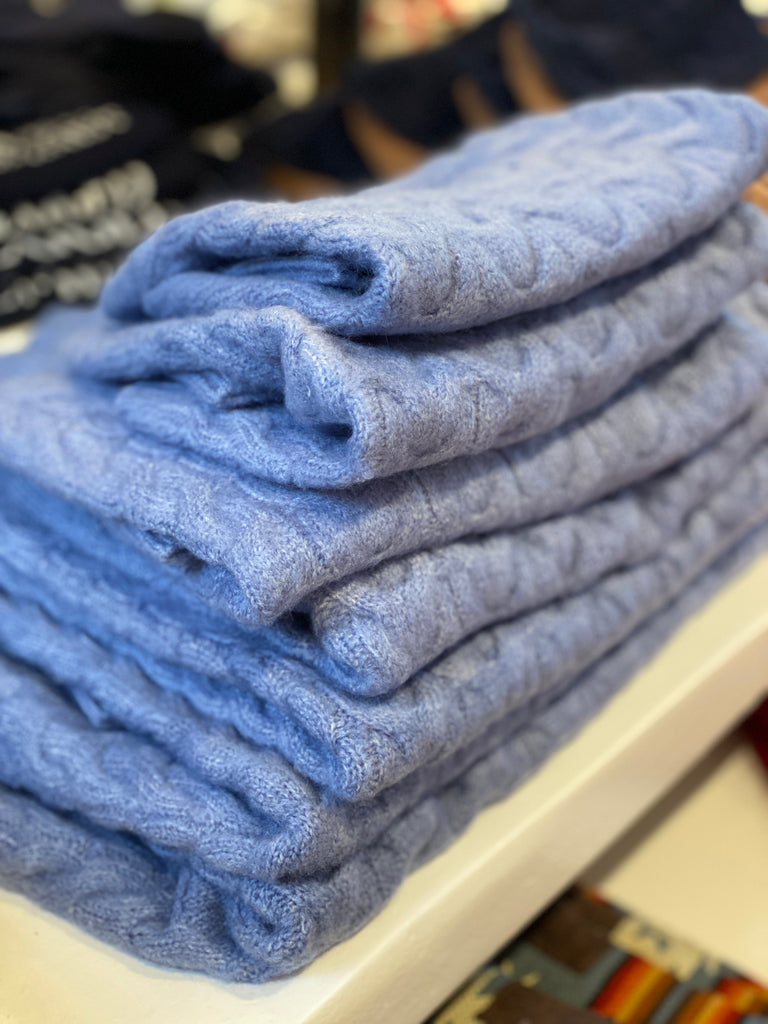 Fuzzy Knit Dog Turtleneck Sweater in Moonstone Blue << CLEARANCE >> Wear BLUEBERRY PET   