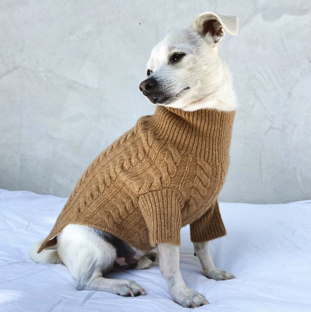 Cashmere Cableknit Sweater in Sand >>>FINAL SALE<<< Wear RUBY RUFUS   