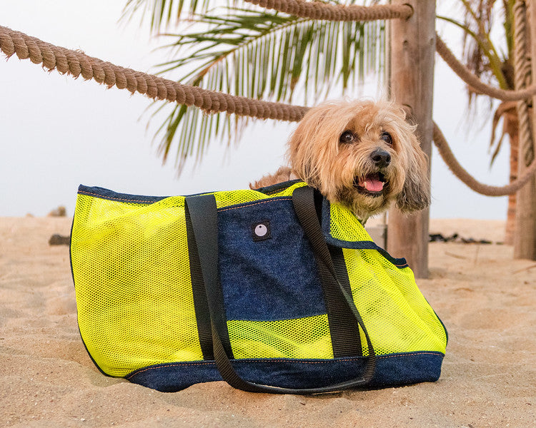 Denim & Mesh Cool Carrier Bag Carry DOG & CO. COLLECTION   