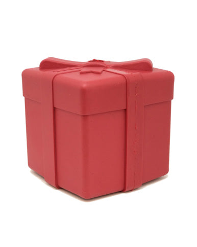 Durable Rubber Gift Box Chew Toy & Dog Treat Dispenser (Made in the USA) Play SODA PUP   