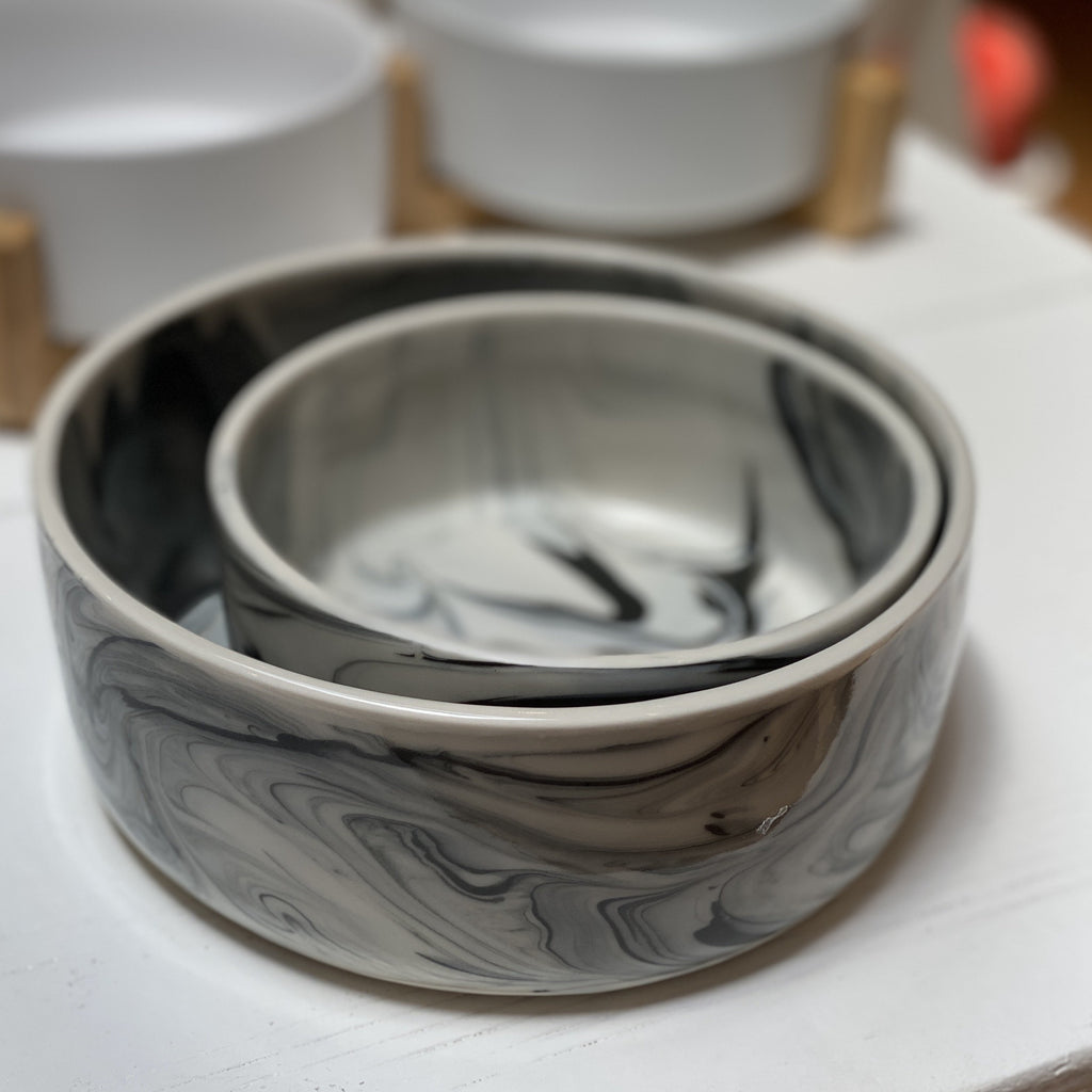 Handmade Ceramic Stormy Dog Bowl (Made in the USA) Eat REX DESIGN   