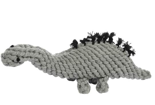 JAX & BONES | Stew the Stegosaurs Rope Toy in Grey Toys JAX & BONES   