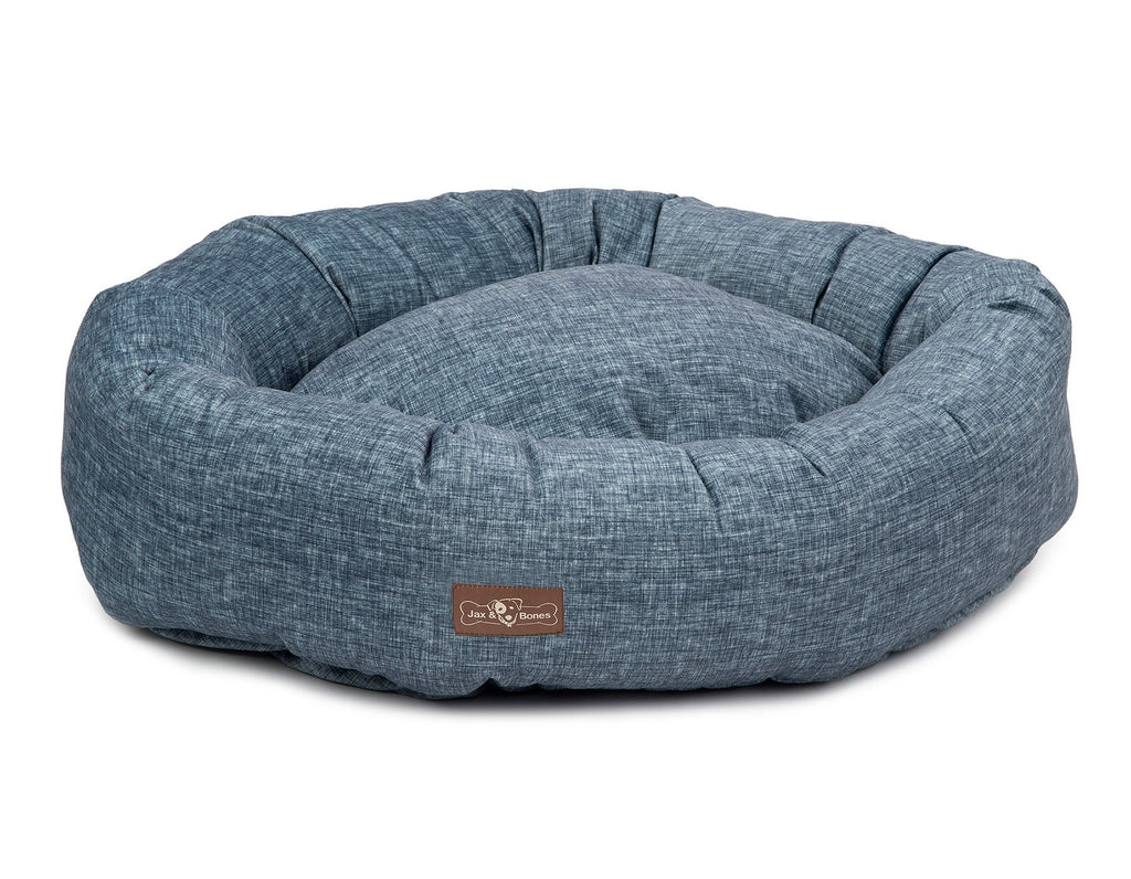 Donut Dog Bed in Denim (Direct Ship)<br>(Made in the USA) HOME JAX & BONES   