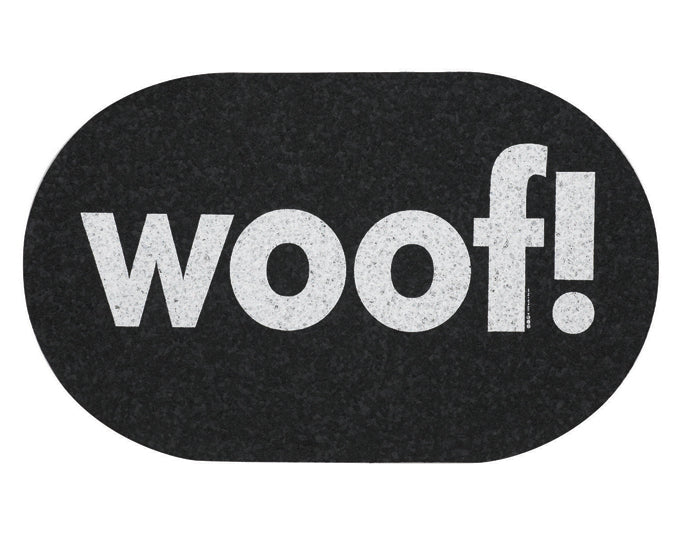 ORE PET | Jumbo Oval WOOF Recycled Rubber Placemat Eat ORE PET   