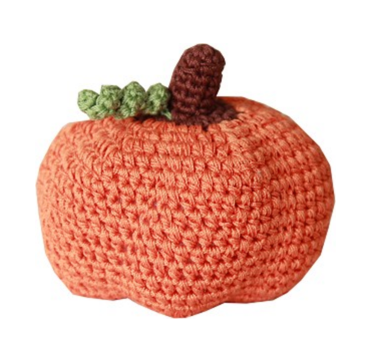 Fall Pumpkin Organic Knit Dog Toy (FINAL SALE) Play KNIT KNACKS   