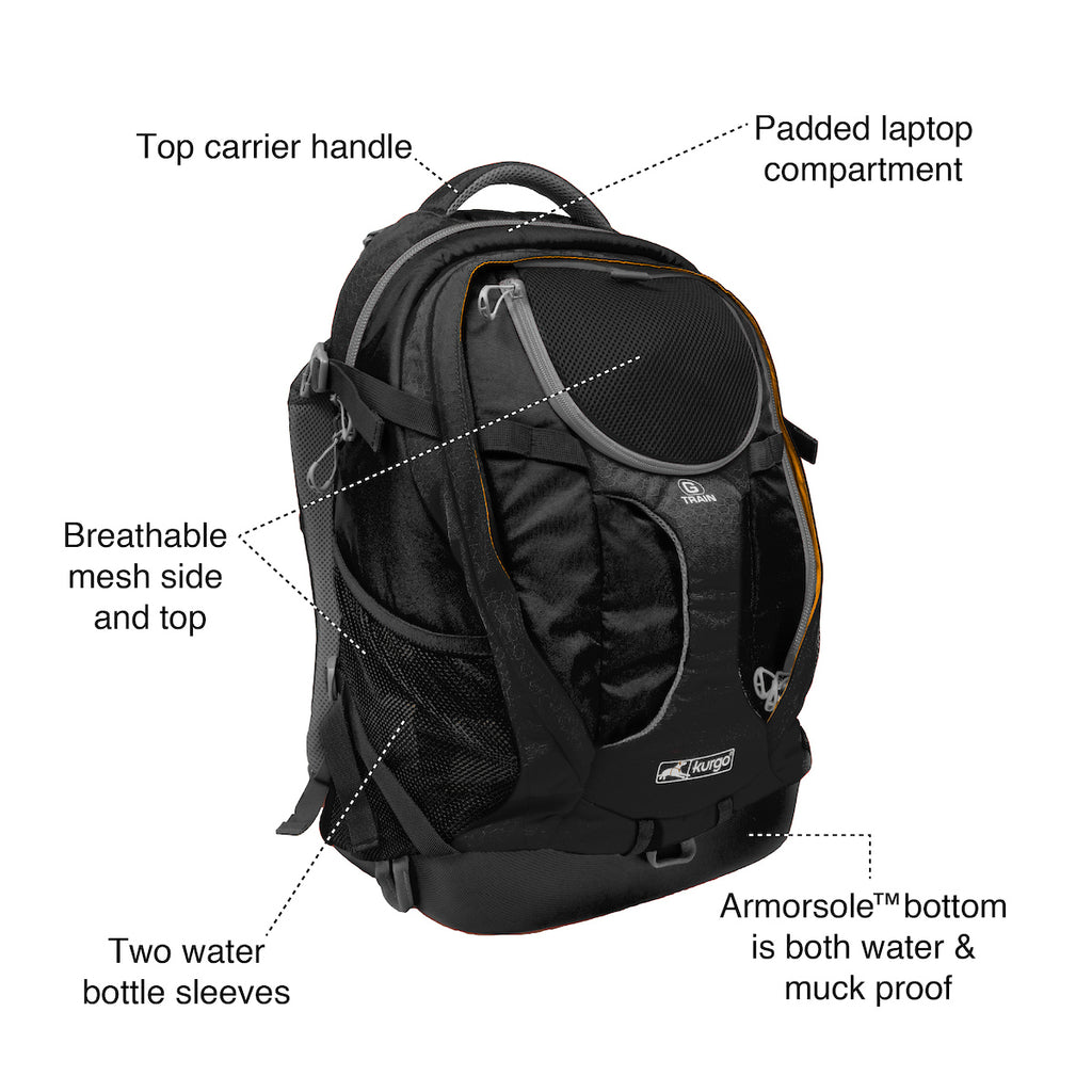 KURGO | G-Train Backpack in Black Carry KURGO   