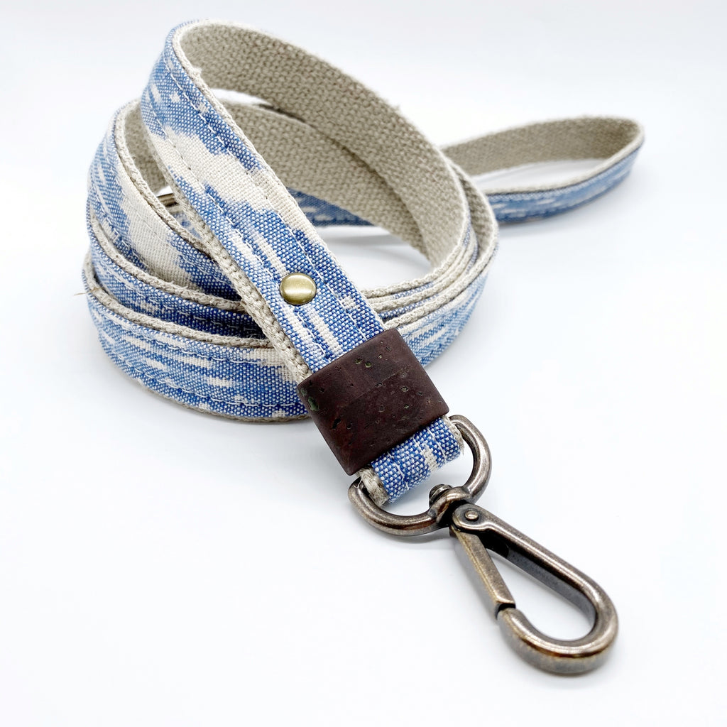 Pale Blue Ikat Leash Leash LITTLE DONKEY SUPPLY CO.   