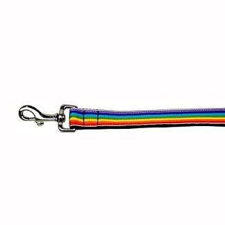 LOVE MY PUP | Rainbow Striped Nylon Leash Leash LOVE MY PUP   