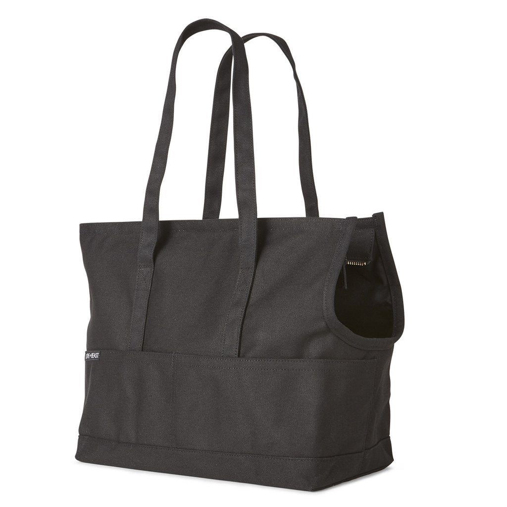 LOVE THY BEAST | Canvas Pet Tote in Black Carry LOVE THY BEAST   