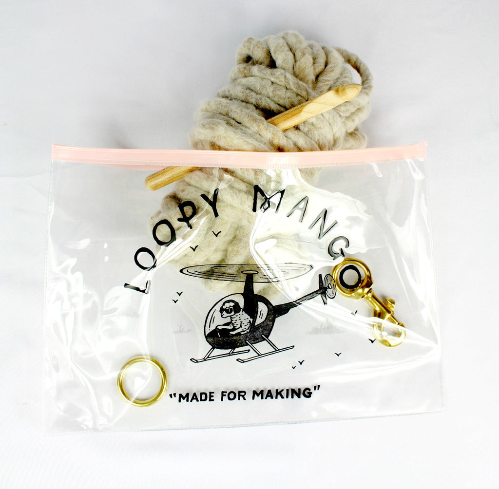 LOOPY MANGO | DIY Dog Leash Kit in Hot Pink Leash LOOPY MANGO   