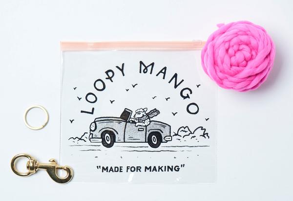 LOOPY MANGO | DIY PomPom for Leash Kit in Hot Pink Accessories LOOPY MANGO   