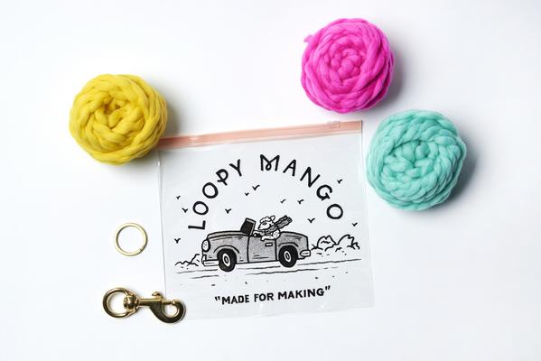 LOOPY MANGO | DIY PomPom for Leash Kit in Sunshine Yellow Accessories LOOPY MANGO   