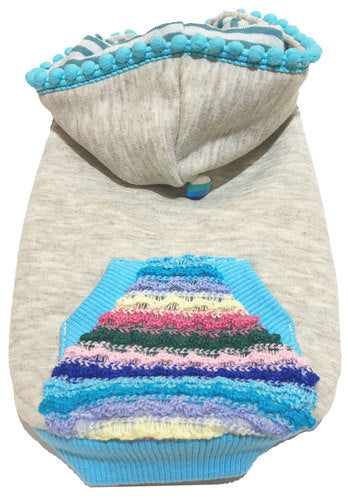 LUNA BLUE | Marble Hoodie in Grey Apparel LUNA BLUE   