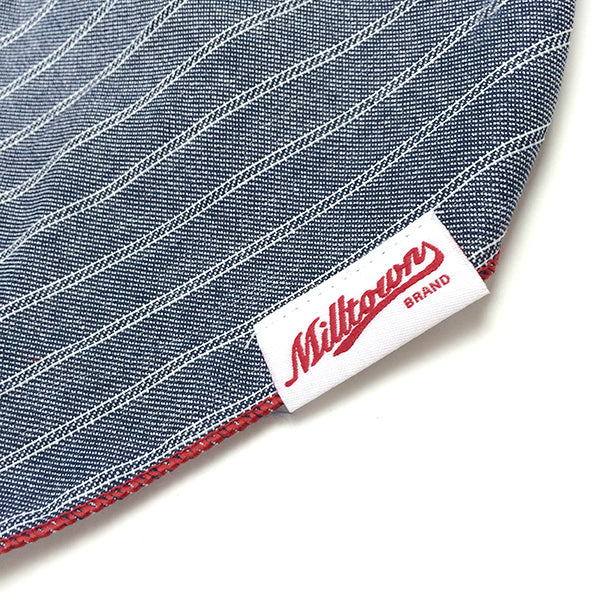 M.N. DAVIS & SON | Dog Bandana in Indigo Stripe Accessories M. N. Davis & Son   