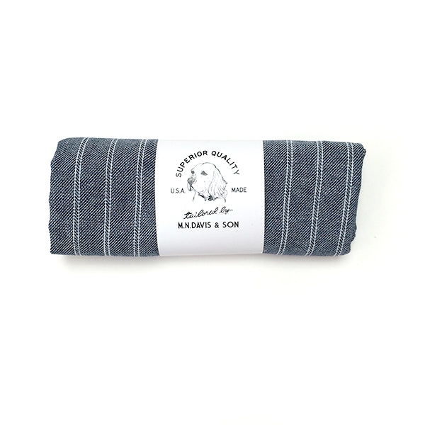 M.N. DAVIS & SON | Dog Bandana in Indigo Stripe Accessories M. N. Davis & Son   