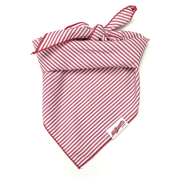 M.N. DAVIS & SON | Dog Bandana in Red Pin Stripe Accessories M. N. Davis & Son   