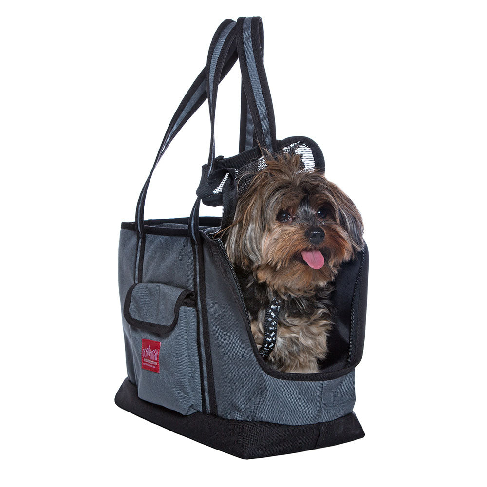 Open or Closed Pet Tote Bag in Grey (Small) Carry MANHATTAN PORTAGE   