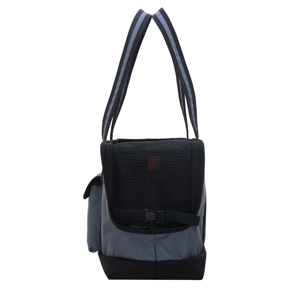 MANHATTAN PORTAGE | Pet Carrier Tote Bag in Grey & Black (Small) | DOG ...