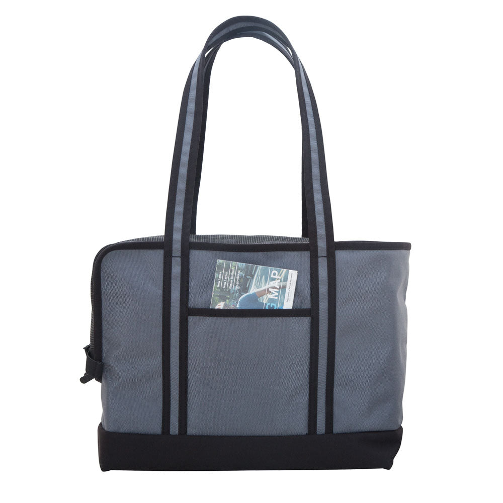 Open or Closed Pet Tote Bag in Grey (Small) Carry MANHATTAN PORTAGE   