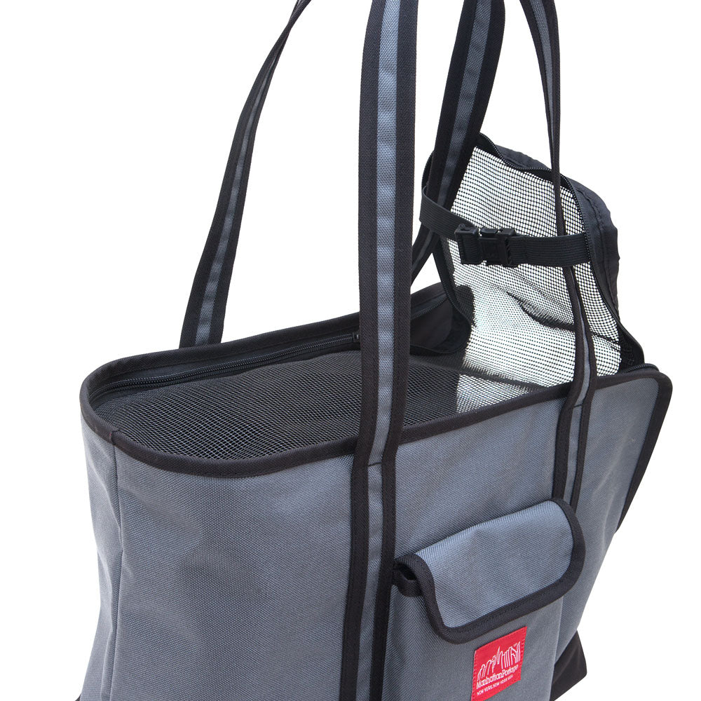 Open or Closed Pet Tote Bag in Grey (Small) Carry MANHATTAN PORTAGE   