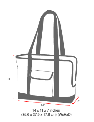 Open or Closed Pet Tote Bag in Grey (Small) Carry MANHATTAN PORTAGE   