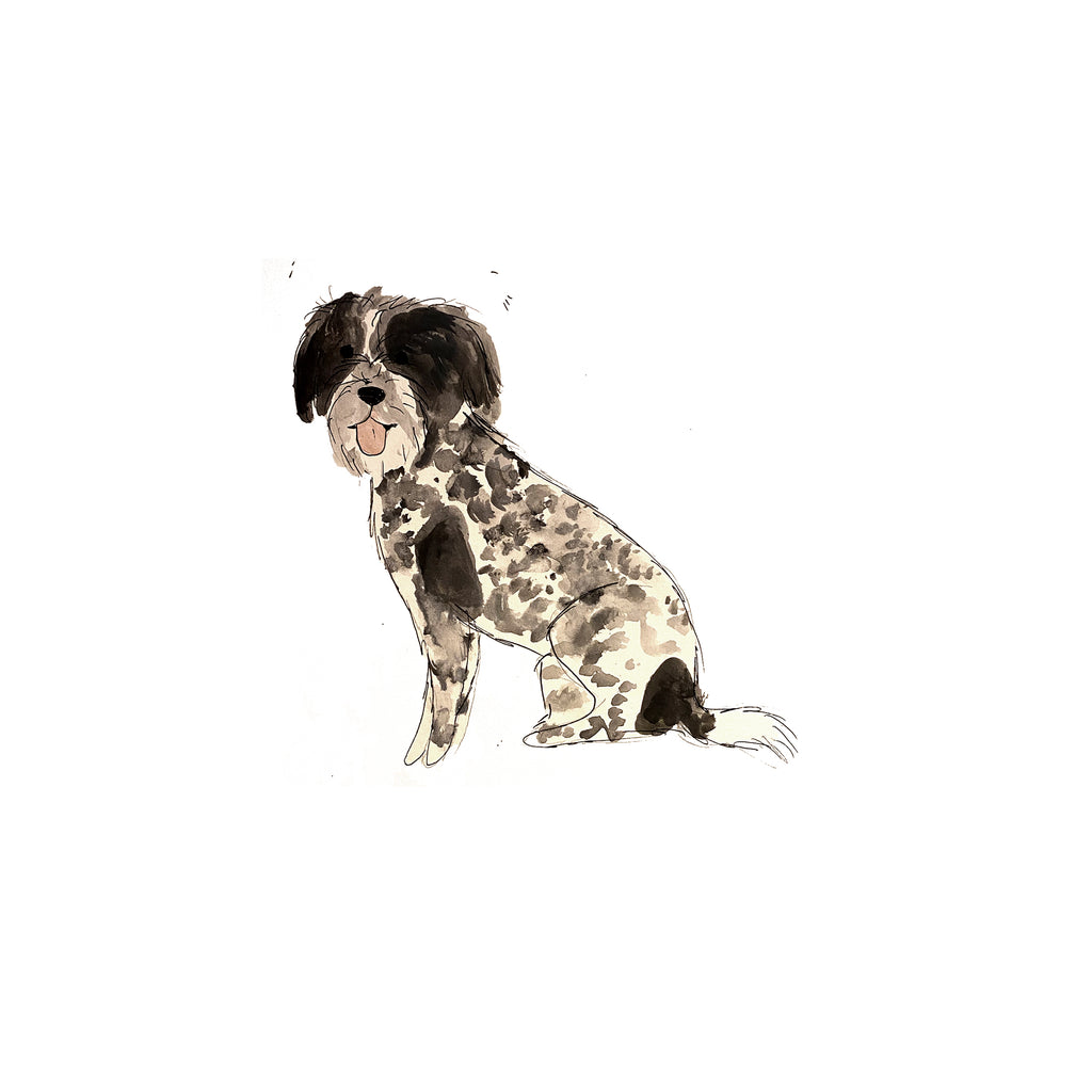 Custom Watercolor Pet Portrait (9" x 9") Drop Ship ANDREA CACERES   