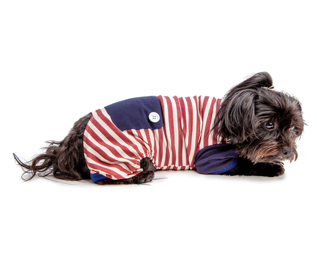BEST FURRY FRIENDS | Red and White Stripe PJs Apparel BEST FURRY FRIENDS   