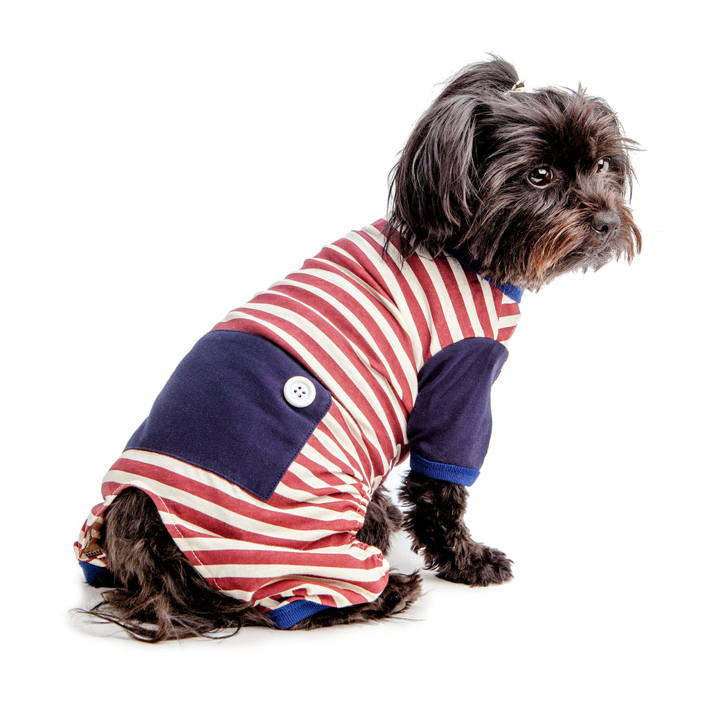 BEST FURRY FRIENDS | Red and White Stripe PJs Apparel BEST FURRY FRIENDS   