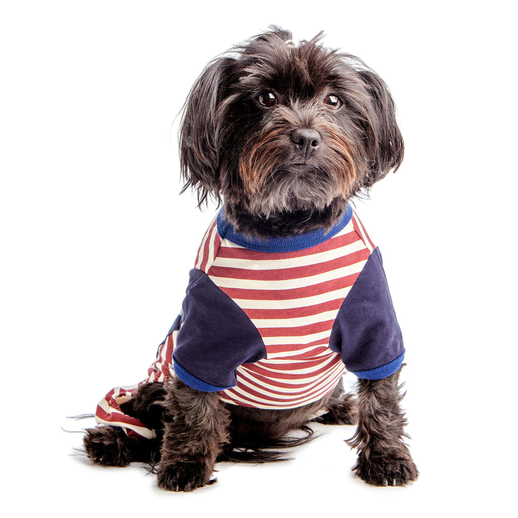 BEST FURRY FRIENDS | Red and White Stripe PJs Apparel BEST FURRY FRIENDS   