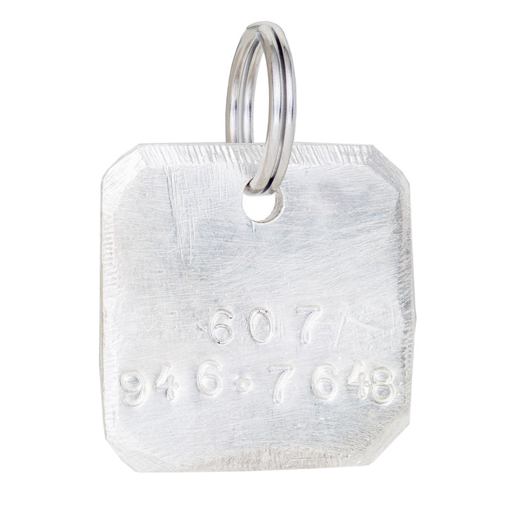 DOG & CO. | Square Dog Tag in Silver (custom) Dog Tag DOG & CO.   