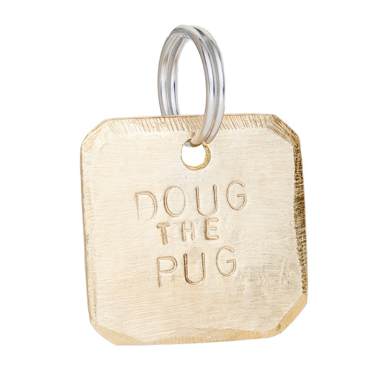 DOG & CO. | Square Dog Tag in Brass (custom) Dog Tag DOG & CO.   
