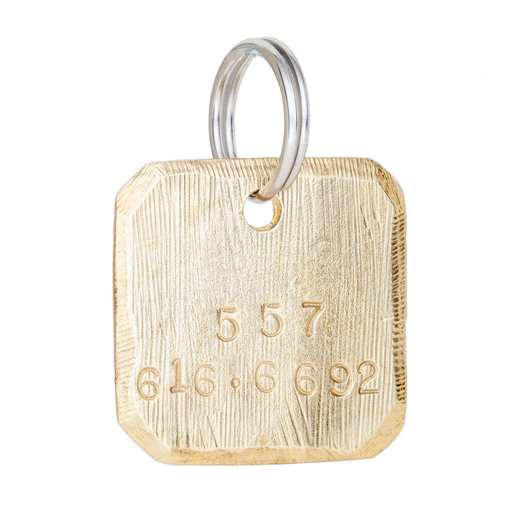 DOG & CO. | Square Dog Tag in Brass (custom) Dog Tag DOG & CO.   