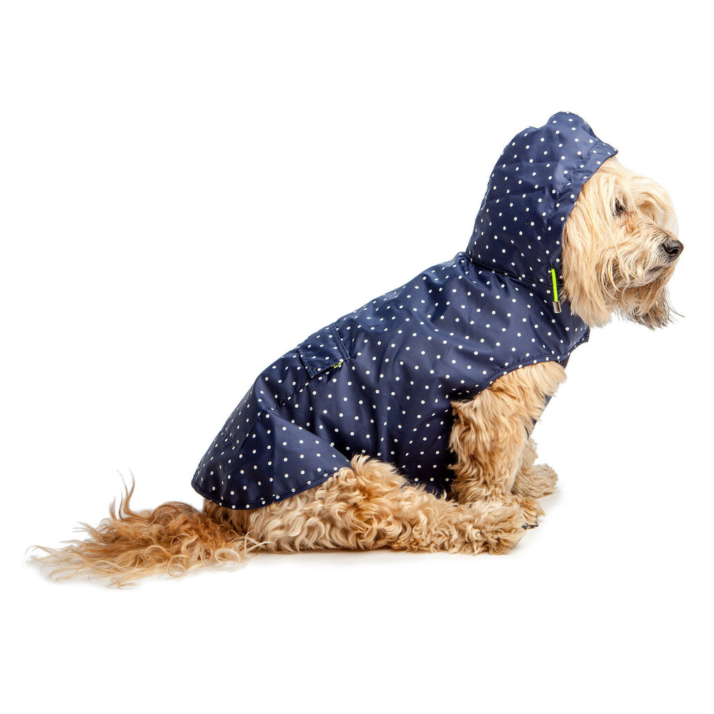 WARE OF THE DOG | Polka Dot Anorak Raincoat in Navy Apparel WARE OF THE DOG   