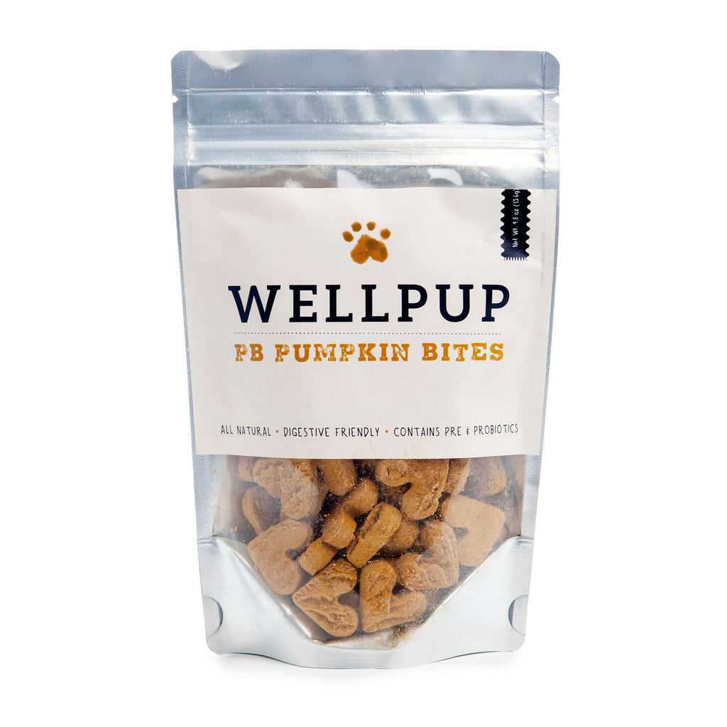 WELLPUP | Probiotic Treats in PB & Pumpkin Eat WELLPUP   