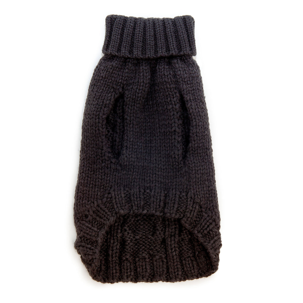 Hand Knit Turtleneck Sweater in Black  (FINAL SALE)(Dog & Co. Exclusive) Wear THE WORTHY DOG   