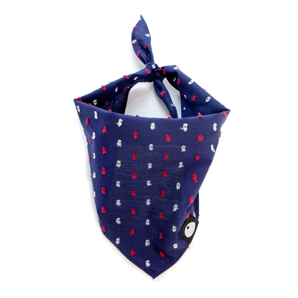 Cotton Fleck Bandana in Navy + Red (FINAL SALE) Wear DOG & CO. COLLECTION   