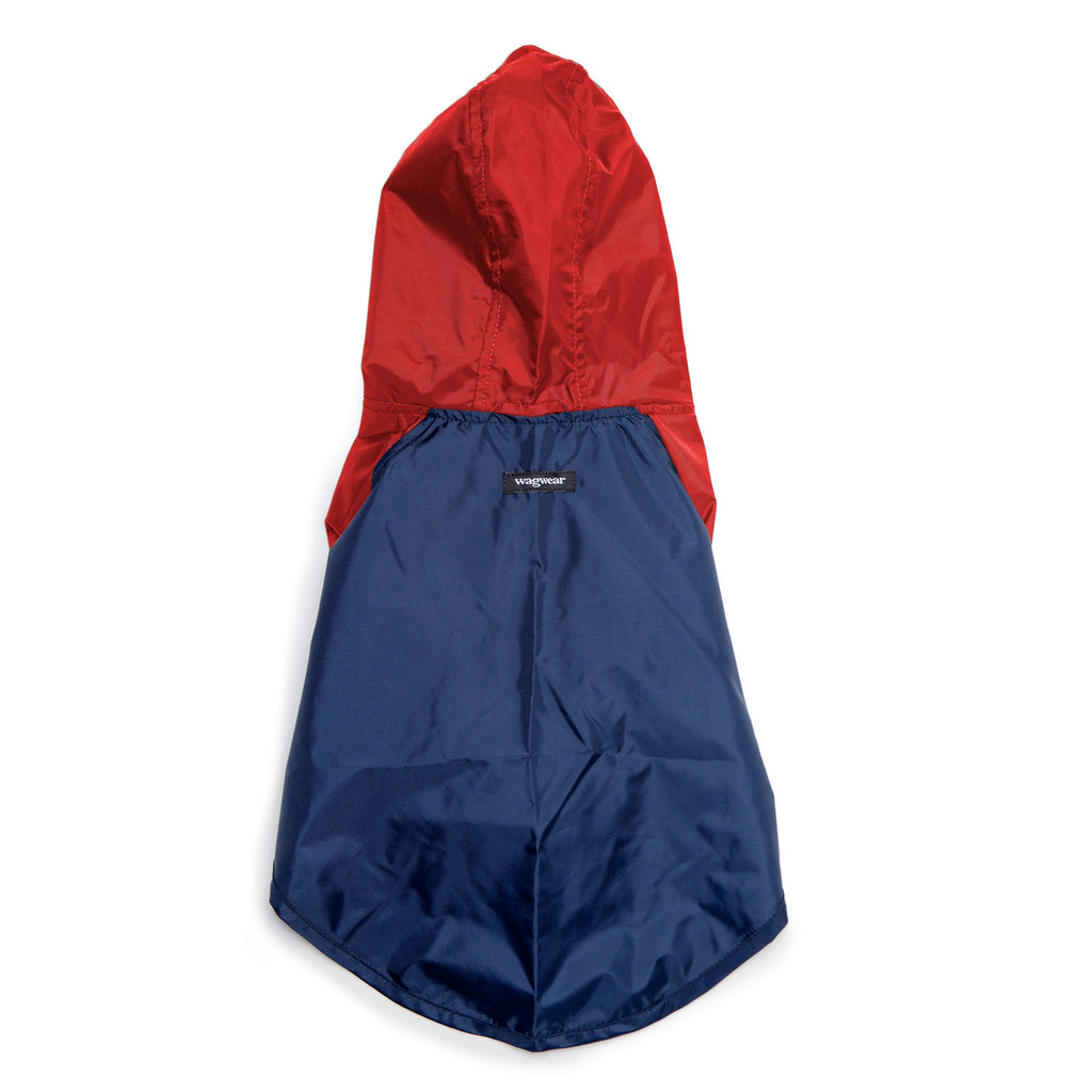 Nylon Colorblock Dog Rainbreaker in Navy + Red (Exclusive to DOG & CO.) (FINAL SALE) Wear WAGWEAR   