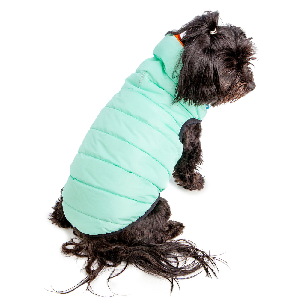 COLLAR BRAND | Reversible AiryVest Lumi in Tangerine + Glow-in-the-Dark Mint (with Harness Hole) Coats & Jackets COLLAR BRAND   