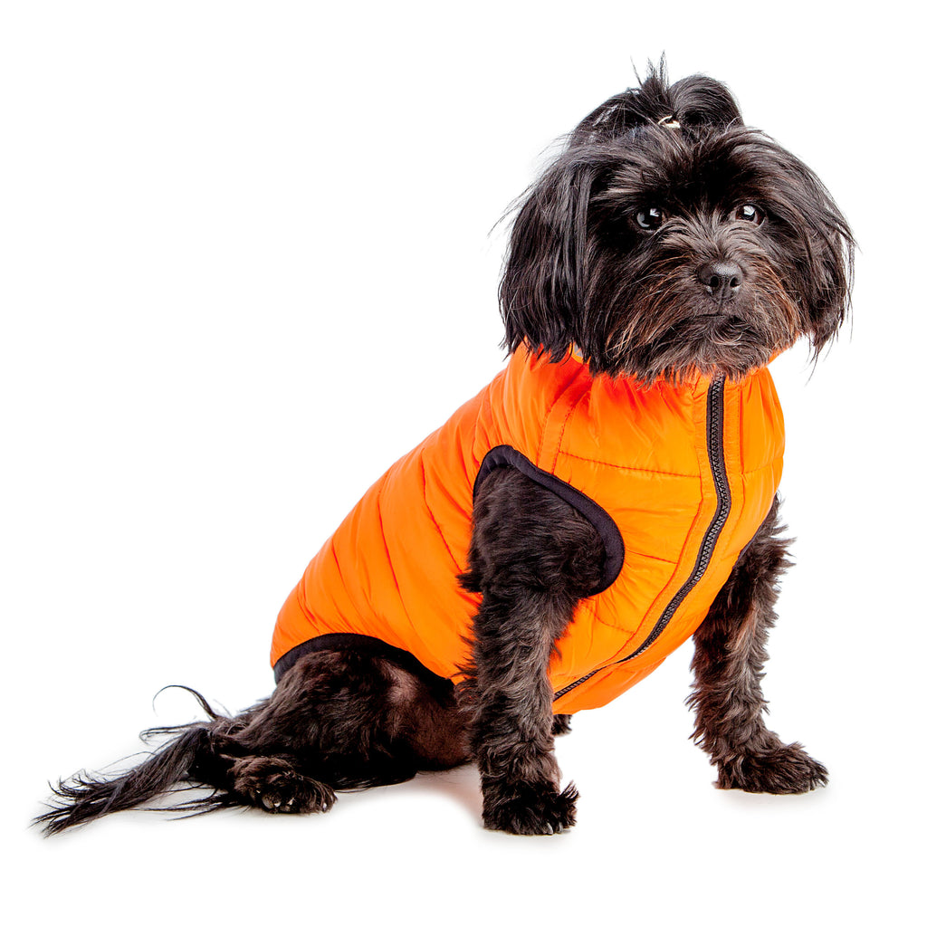 COLLAR BRAND | Reversible AiryVest Lumi in Tangerine + Glow-in-the-Dark Mint (with Harness Hole) Coats & Jackets COLLAR BRAND   
